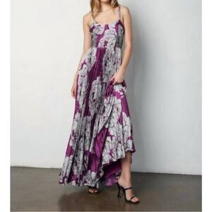 HUTCH by Anthropologie linny maxi dress in floral purple Size 8